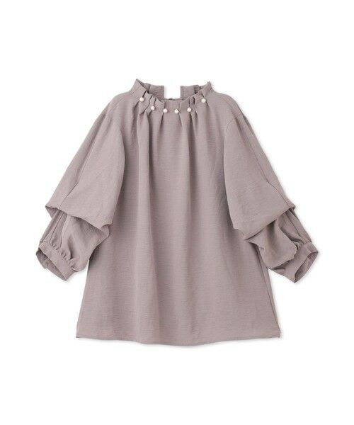 QUEENS COURT / クイーンズコート シャツ・ブラウス | スリーブ2WAYパールネックブラウス≪洗濯機で洗える≫ | 詳細15