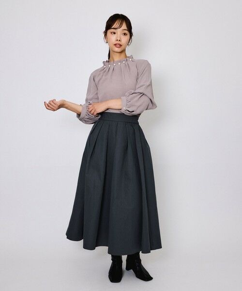 QUEENS COURT / クイーンズコート シャツ・ブラウス | スリーブ2WAYパールネックブラウス≪洗濯機で洗える≫ | 詳細13