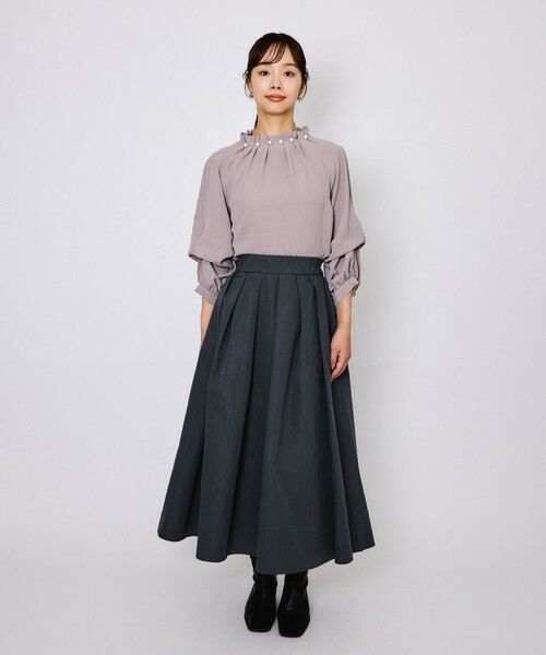 QUEENS COURT / クイーンズコート シャツ・ブラウス | スリーブ2WAYパールネックブラウス≪洗濯機で洗える≫ | 詳細14