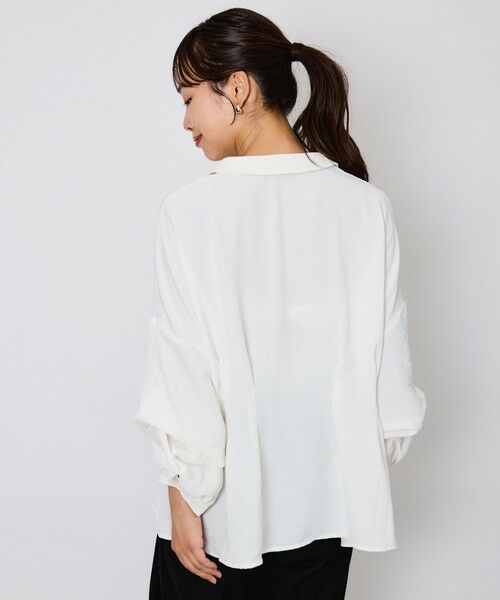 QUEENS COURT / クイーンズコート シャツ・ブラウス | スリーブ2WAYウエストタックブラウス≪洗濯機で洗える≫ | 詳細3