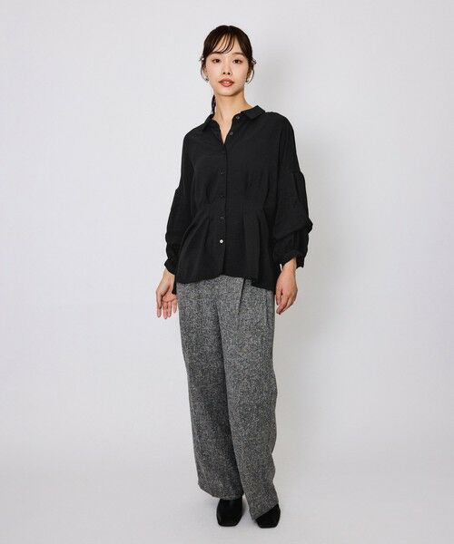 QUEENS COURT / クイーンズコート シャツ・ブラウス | スリーブ2WAYウエストタックブラウス≪洗濯機で洗える≫ | 詳細10