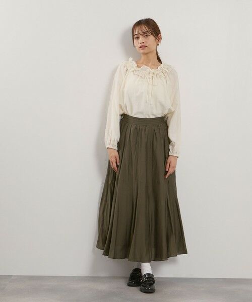 QUEENS COURT / クイーンズコート シャツ・ブラウス | フリルカラーナローリボンブラウス≪手洗い可能≫ | 詳細2