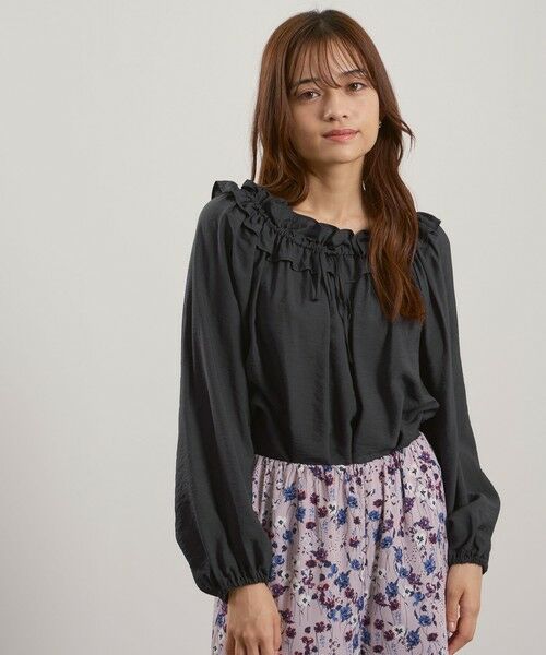 QUEENS COURT / クイーンズコート シャツ・ブラウス | フリルカラーナローリボンブラウス≪手洗い可能≫ | 詳細9