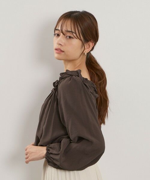 QUEENS COURT / クイーンズコート シャツ・ブラウス | フリルカラーナローリボンブラウス≪手洗い可能≫ | 詳細14