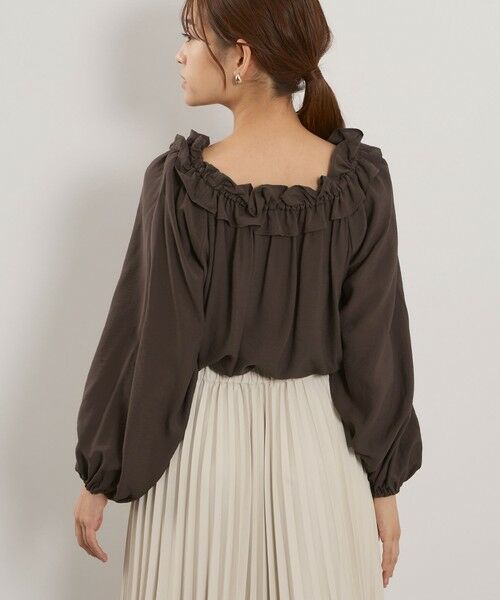 QUEENS COURT / クイーンズコート シャツ・ブラウス | フリルカラーナローリボンブラウス≪手洗い可能≫ | 詳細15