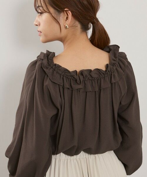 QUEENS COURT / クイーンズコート シャツ・ブラウス | フリルカラーナローリボンブラウス≪手洗い可能≫ | 詳細16
