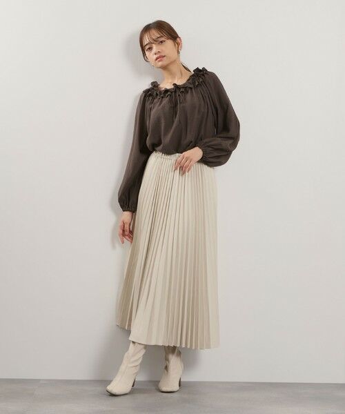 QUEENS COURT / クイーンズコート シャツ・ブラウス | フリルカラーナローリボンブラウス≪手洗い可能≫ | 詳細17