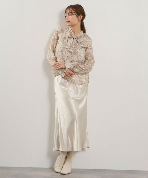 QUEENS COURT / クイーンズコート シャツ・ブラウス | シフォンジャカードボウタイブラウス≪手洗い可能≫ | 詳細2