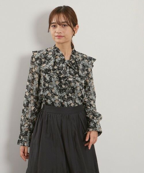 QUEENS COURT / クイーンズコート シャツ・ブラウス | シフォンジャカードボウタイブラウス≪手洗い可能≫ | 詳細11