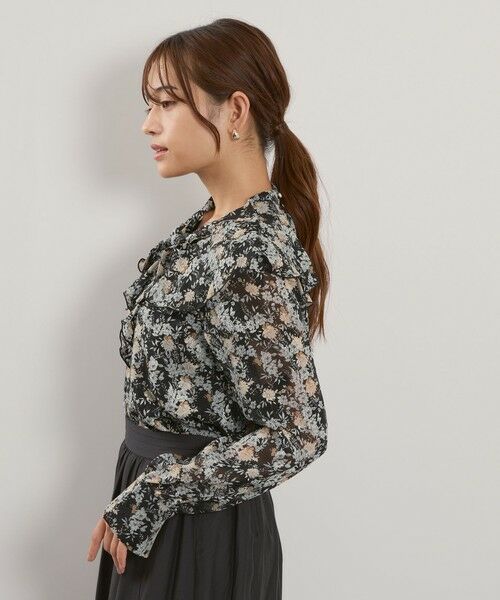 QUEENS COURT / クイーンズコート シャツ・ブラウス | シフォンジャカードボウタイブラウス≪手洗い可能≫ | 詳細12