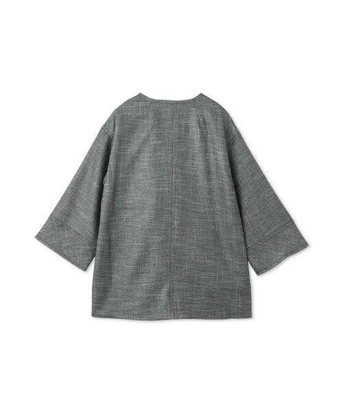 QUEENS COURT / クイーンズコート ダッフルコート | ツィード調ハウンドトゥースノーカラーコート≪手洗い可能≫ | 詳細6