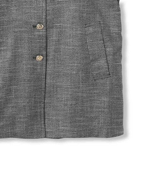 QUEENS COURT / クイーンズコート ダッフルコート | ツィード調ハウンドトゥースノーカラーコート≪手洗い可能≫ | 詳細9