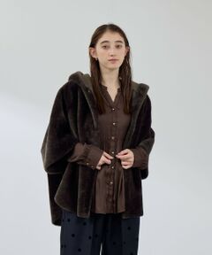 QUEENS COURT / クイーンズコート ダッフルコート | ショートファーボンディングケープコート