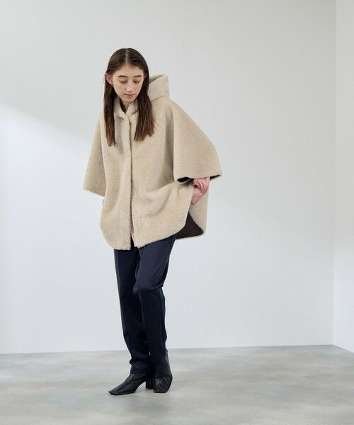 QUEENS COURT / クイーンズコート ダッフルコート | ショートファーボンディングケープコート | 詳細3