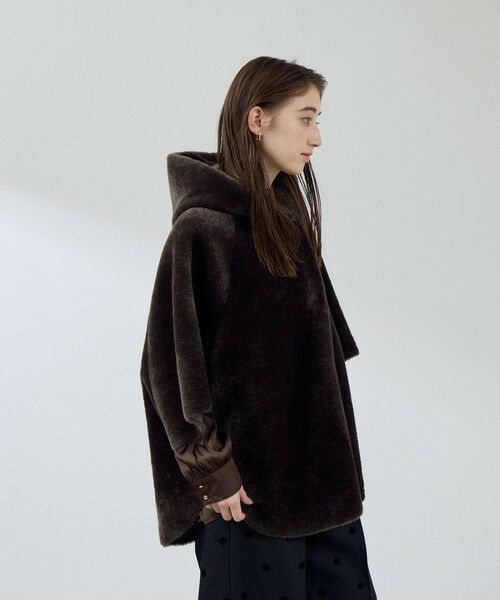 QUEENS COURT / クイーンズコート ダッフルコート | ショートファーボンディングケープコート | 詳細7