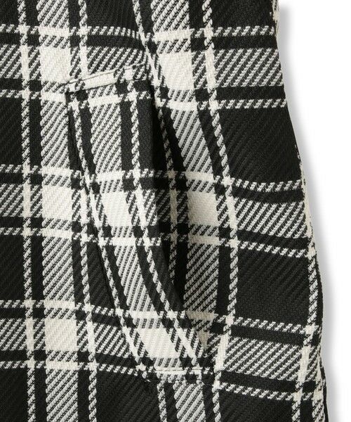 QUEENS COURT / クイーンズコート ダッフルコート | ツィーディチェックノーカラーコート≪手洗い可能≫ | 詳細12