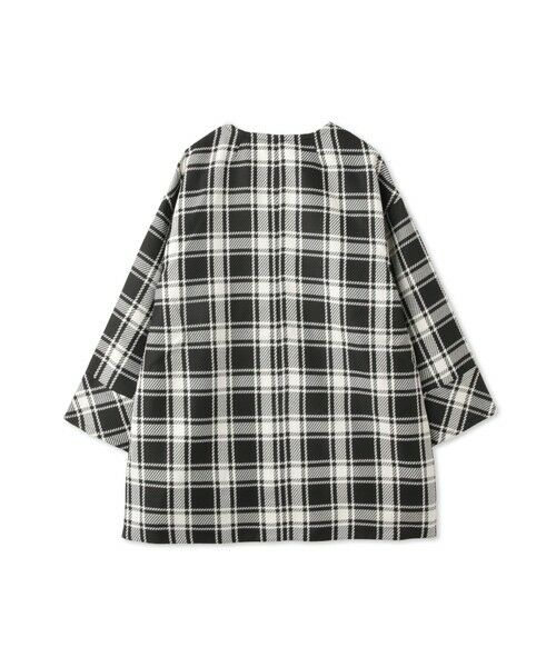 QUEENS COURT / クイーンズコート ダッフルコート | ツィーディチェックノーカラーコート≪手洗い可能≫ | 詳細7