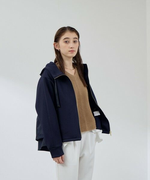 QUEENS COURT / クイーンズコート テーラードジャケット | カルゼダンボール異素材切替パーカー | 詳細1