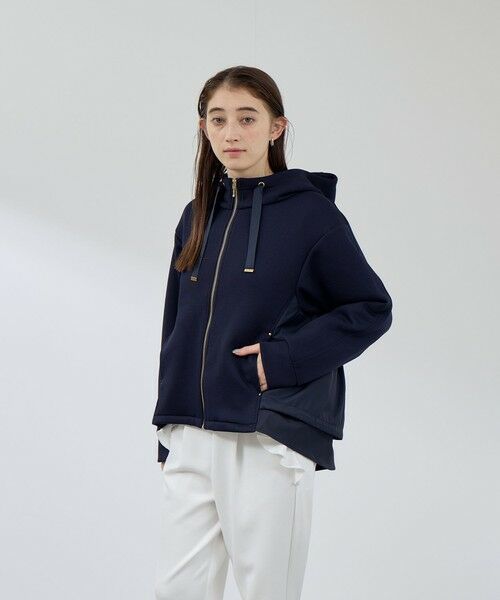 QUEENS COURT / クイーンズコート テーラードジャケット | カルゼダンボール異素材切替パーカー | 詳細4