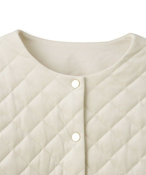 QUEENS COURT / クイーンズコート テーラードジャケット | ベロアキルティングノーカラージャケット | 詳細5