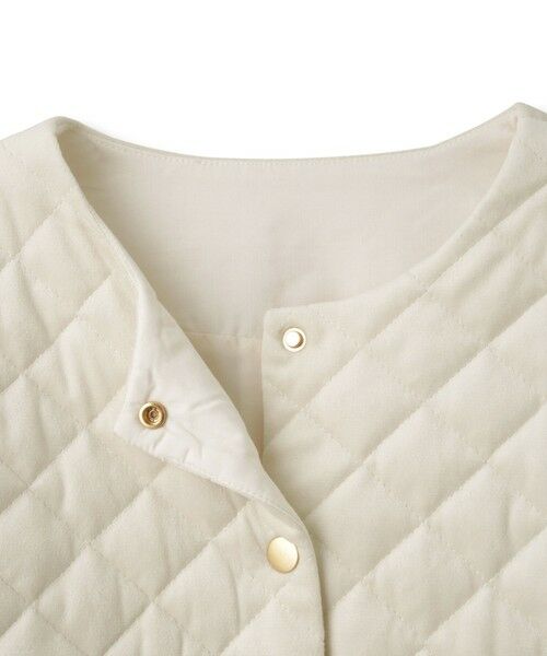 QUEENS COURT / クイーンズコート テーラードジャケット | ベロアキルティングノーカラージャケット | 詳細6