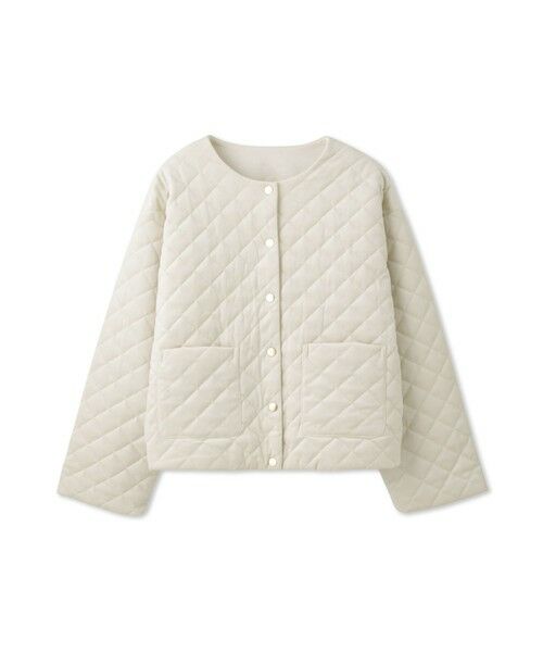 QUEENS COURT / クイーンズコート テーラードジャケット | ベロアキルティングノーカラージャケット | 詳細3