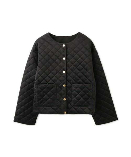 QUEENS COURT / クイーンズコート テーラードジャケット | ベロアキルティングノーカラージャケット | 詳細16