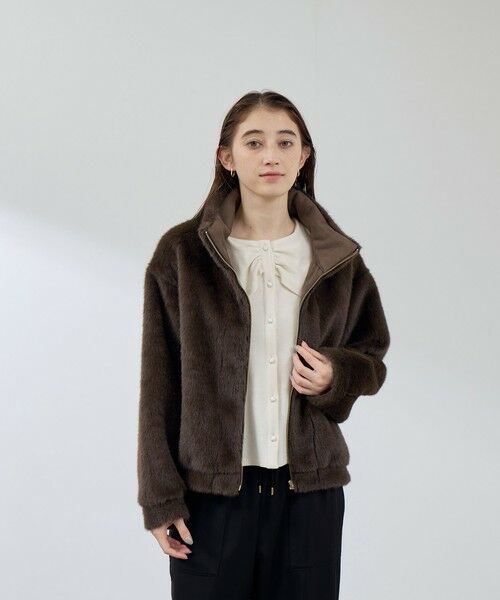 QUEENS COURT / クイーンズコート テーラードジャケット | フェイクファームートンブルゾン | 詳細1