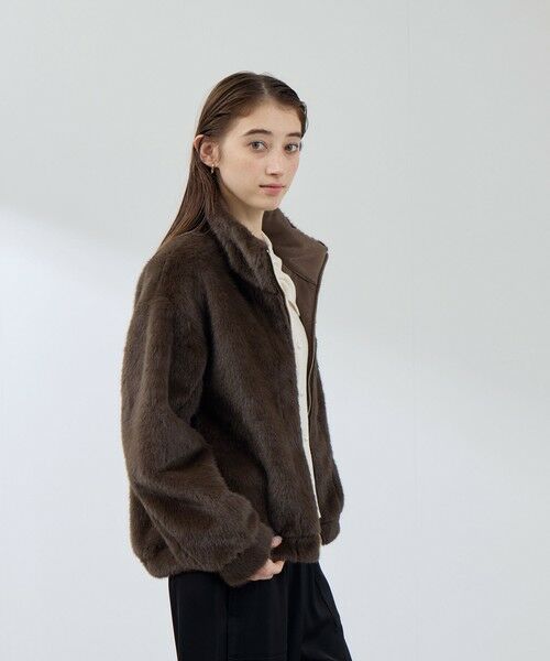 QUEENS COURT / クイーンズコート テーラードジャケット | フェイクファームートンブルゾン | 詳細2