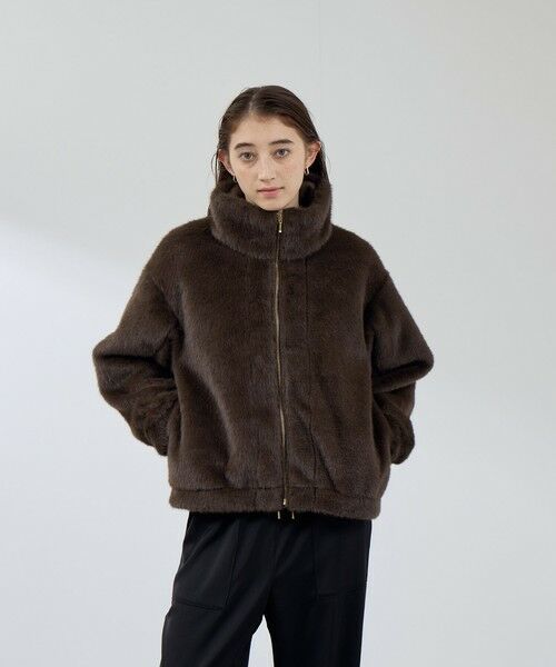 QUEENS COURT / クイーンズコート テーラードジャケット | フェイクファームートンブルゾン | 詳細3