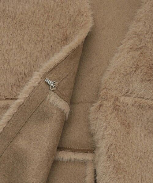 QUEENS COURT / クイーンズコート ダウンジャケット・ベスト | フェイクムートンファーペプラムジレ | 詳細13