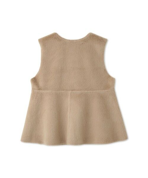 QUEENS COURT / クイーンズコート ダウンジャケット・ベスト | フェイクムートンファーペプラムジレ | 詳細9