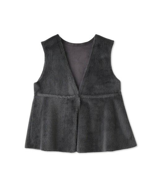 QUEENS COURT / クイーンズコート ダウンジャケット・ベスト | フェイクムートンファーペプラムジレ | 詳細17