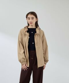 QUEENS COURT / クイーンズコート テーラードジャケット | 2WAYサーブルクロスフリルネックブルゾン