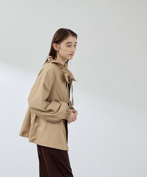 QUEENS COURT / クイーンズコート テーラードジャケット | 2WAYサーブルクロスフリルネックブルゾン | 詳細2