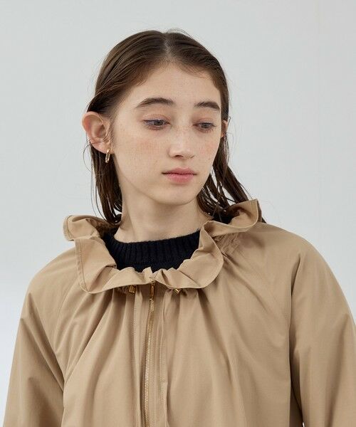 QUEENS COURT / クイーンズコート テーラードジャケット | 2WAYサーブルクロスフリルネックブルゾン | 詳細5