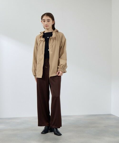 QUEENS COURT / クイーンズコート テーラードジャケット | 2WAYサーブルクロスフリルネックブルゾン | 詳細6