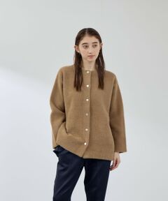 QUEENS COURT / クイーンズコート テーラードジャケット | フェレットタッチWフェイスニットジャケット≪手洗い可能≫