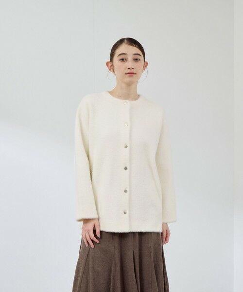 QUEENS COURT / クイーンズコート テーラードジャケット | フェレットタッチWフェイスニットジャケット≪手洗い可能≫ | 詳細1