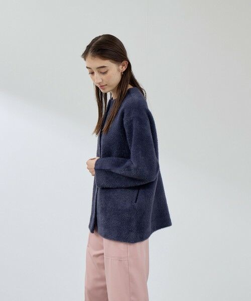 QUEENS COURT / クイーンズコート テーラードジャケット | フェレットタッチWフェイスニットジャケット≪手洗い可能≫ | 詳細8