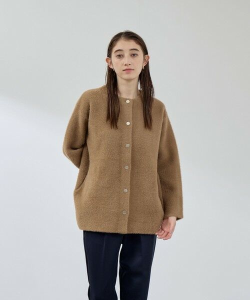 QUEENS COURT / クイーンズコート テーラードジャケット | フェレットタッチWフェイスニットジャケット≪手洗い可能≫ | 詳細12