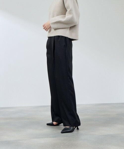 QUEENS COURT / クイーンズコート その他パンツ | ナチュレッチセンタープレスワイドパンツ≪手洗い可能≫ | 詳細1
