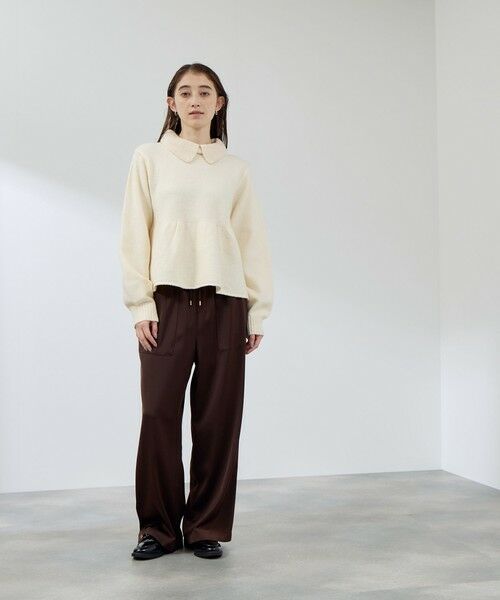 QUEENS COURT / クイーンズコート その他パンツ | スポンディッシュサテンイージーパンツ≪手洗い可能≫ | 詳細12