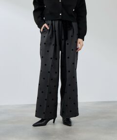 QUEENS COURT / クイーンズコート その他パンツ | フロッキードットイージーワイドパンツ≪手洗い可能≫