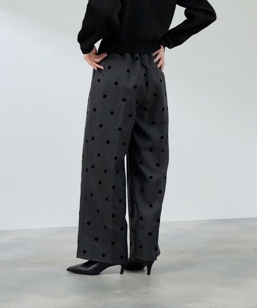 QUEENS COURT / クイーンズコート その他パンツ | フロッキードットイージーワイドパンツ≪手洗い可能≫ | 詳細5