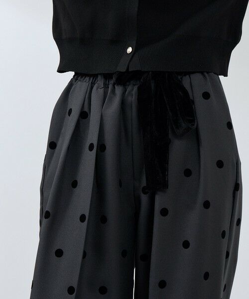 QUEENS COURT / クイーンズコート その他パンツ | フロッキードットイージーワイドパンツ≪手洗い可能≫ | 詳細6