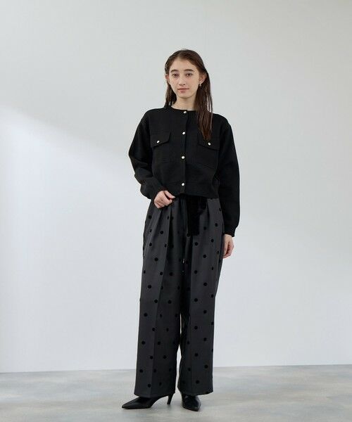 QUEENS COURT / クイーンズコート その他パンツ | フロッキードットイージーワイドパンツ≪手洗い可能≫ | 詳細7