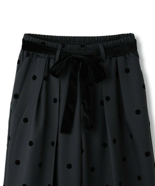 QUEENS COURT / クイーンズコート その他パンツ | フロッキードットイージーワイドパンツ≪手洗い可能≫ | 詳細10