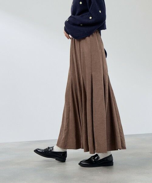 QUEENS COURT / クイーンズコート ミニ・ひざ丈スカート | 割繊タンブラーピーチマーメイドスカート≪手洗い可能≫ | 詳細1