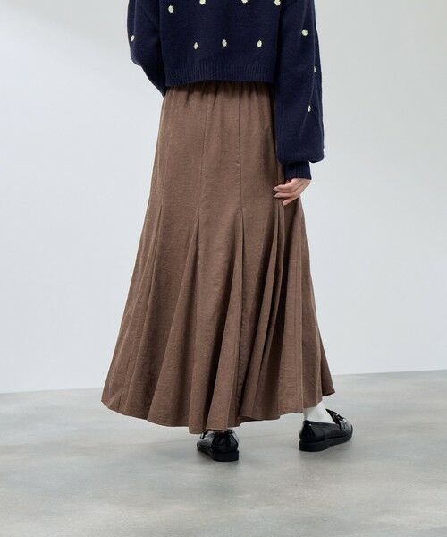 QUEENS COURT / クイーンズコート ミニ・ひざ丈スカート | 割繊タンブラーピーチマーメイドスカート≪手洗い可能≫ | 詳細2